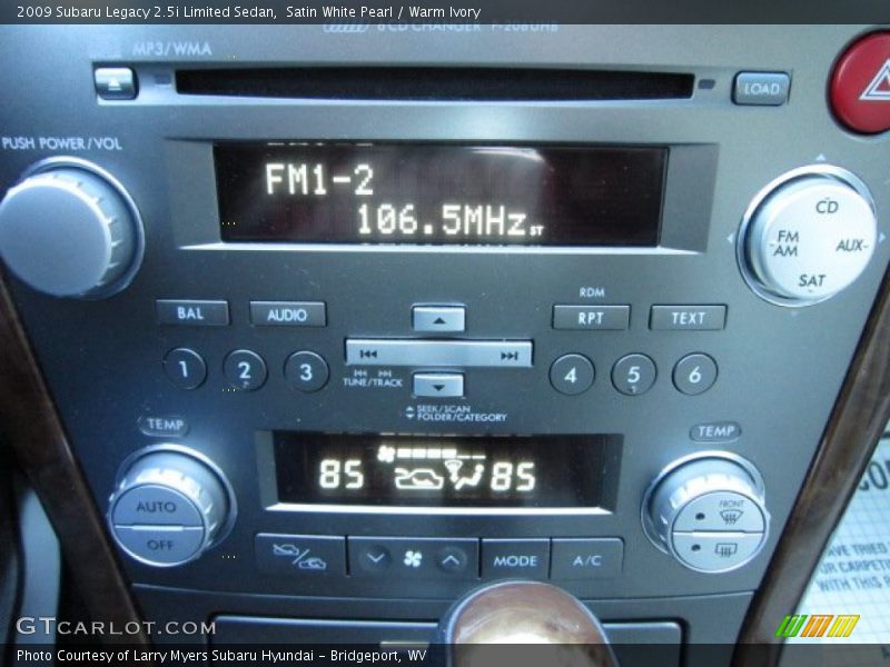Satin White Pearl / Warm Ivory 2009 Subaru Legacy 2.5i Limited Sedan