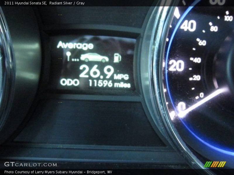 Radiant Silver / Gray 2011 Hyundai Sonata SE