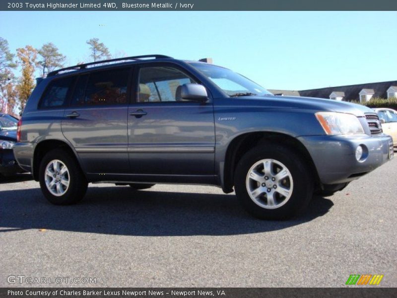 Bluestone Metallic / Ivory 2003 Toyota Highlander Limited 4WD