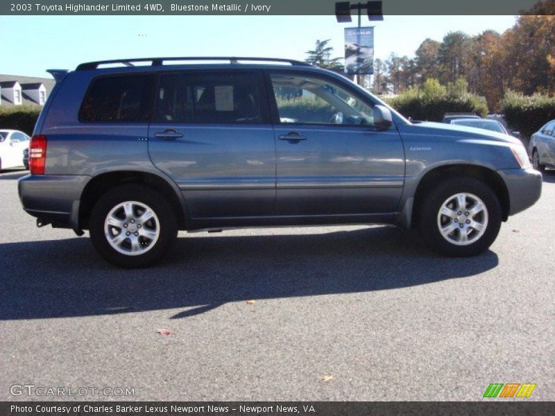 Bluestone Metallic / Ivory 2003 Toyota Highlander Limited 4WD