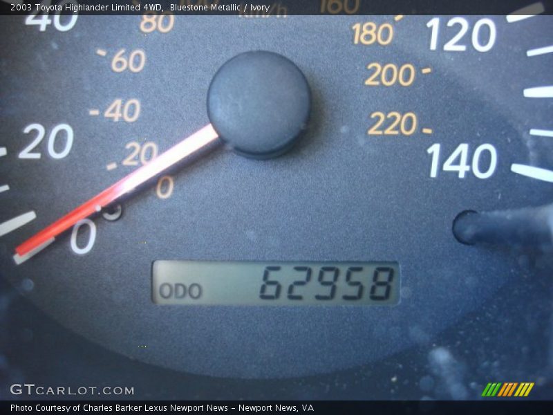 Bluestone Metallic / Ivory 2003 Toyota Highlander Limited 4WD