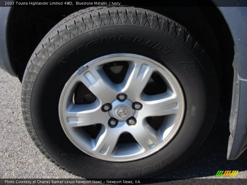 Bluestone Metallic / Ivory 2003 Toyota Highlander Limited 4WD
