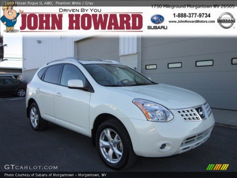 Phantom White / Gray 2009 Nissan Rogue SL AWD