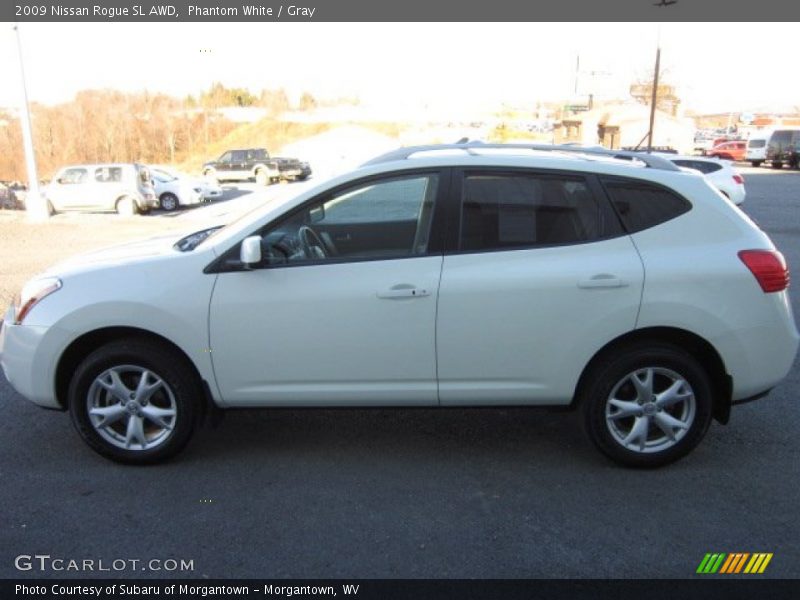 Phantom White / Gray 2009 Nissan Rogue SL AWD