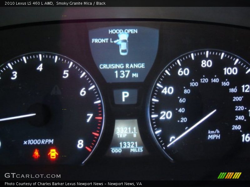 Smoky Granite Mica / Black 2010 Lexus LS 460 L AWD
