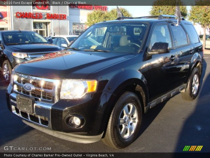 Black / Charcoal Black 2010 Ford Escape Limited V6