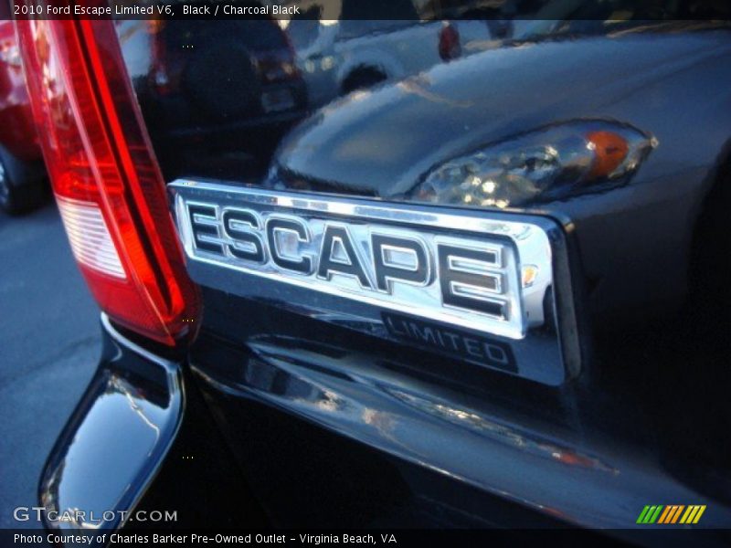 Black / Charcoal Black 2010 Ford Escape Limited V6