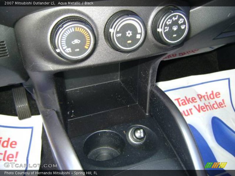 Aqua Metallic / Black 2007 Mitsubishi Outlander LS