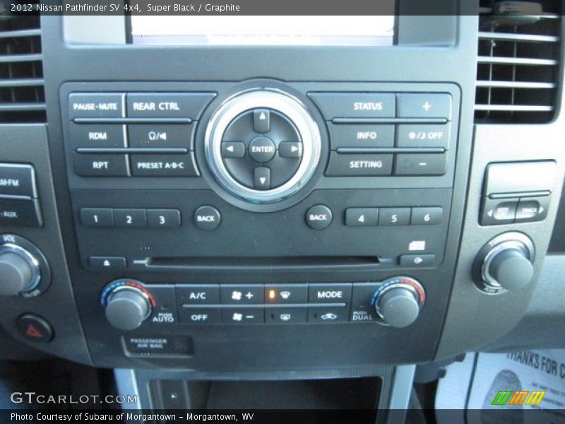 Controls of 2012 Pathfinder SV 4x4