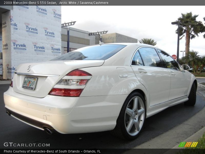 Arctic White / Savanna/Cashmere 2009 Mercedes-Benz S 550 Sedan