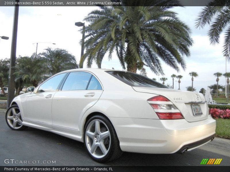 Arctic White / Savanna/Cashmere 2009 Mercedes-Benz S 550 Sedan