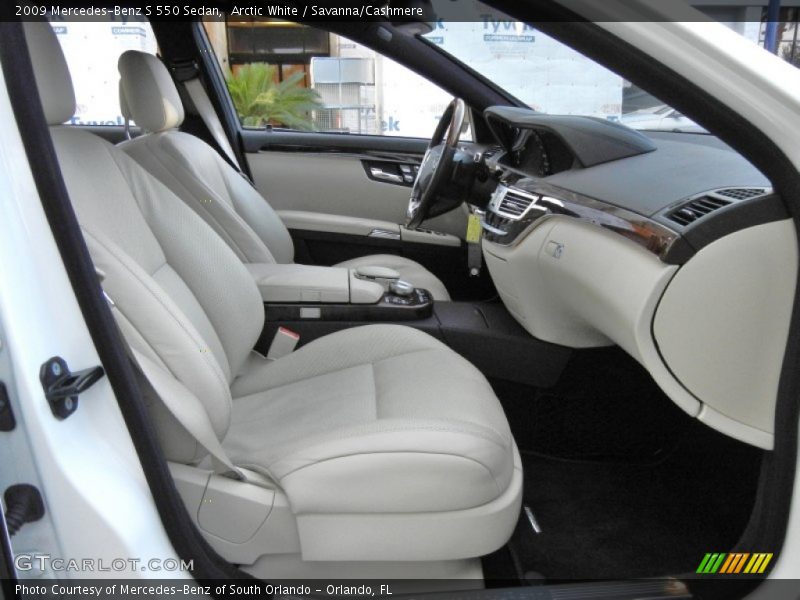 Arctic White / Savanna/Cashmere 2009 Mercedes-Benz S 550 Sedan
