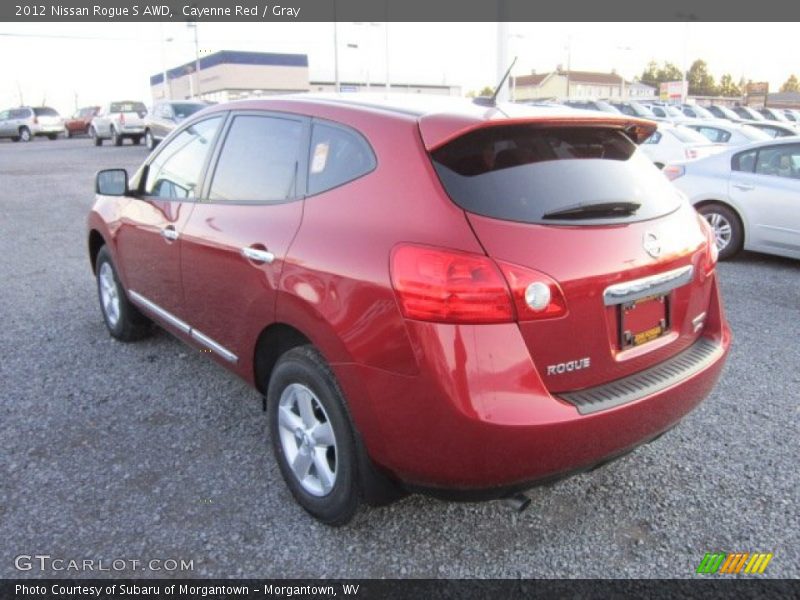 Cayenne Red / Gray 2012 Nissan Rogue S AWD