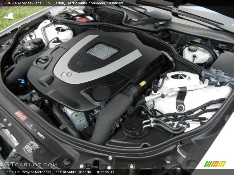 Arctic White / Savanna/Cashmere 2009 Mercedes-Benz S 550 Sedan