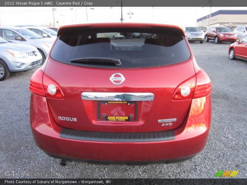 Cayenne Red / Gray 2012 Nissan Rogue S AWD