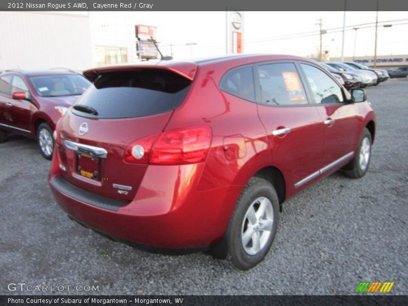 Cayenne Red / Gray 2012 Nissan Rogue S AWD