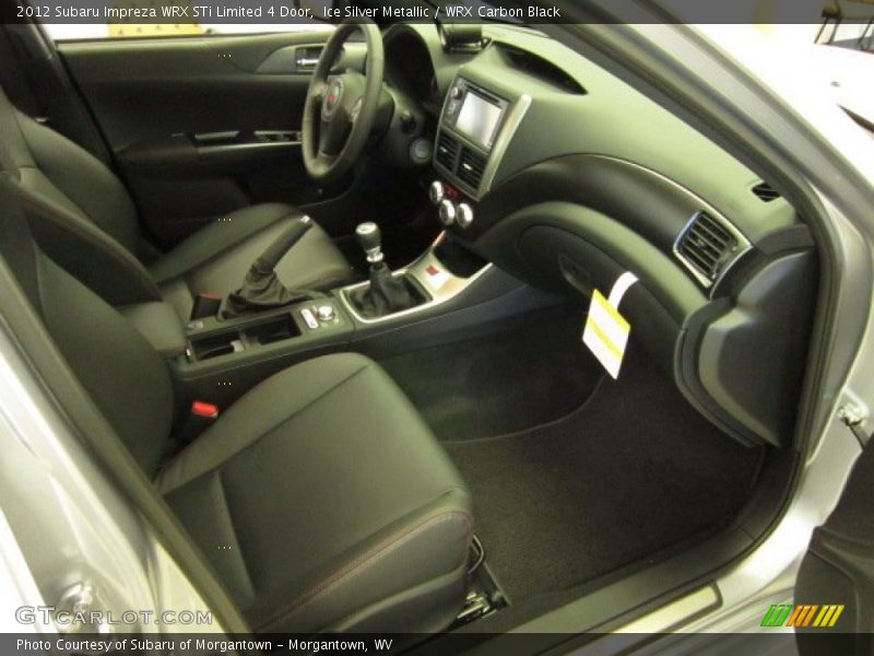 STi front seats in carbon black leather - 2012 Subaru Impreza WRX STi Limited 4 Door