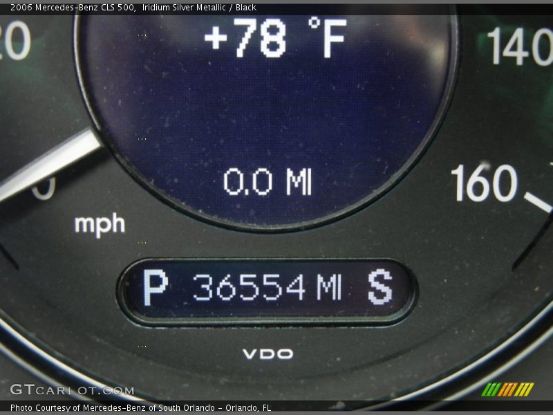 Iridium Silver Metallic / Black 2006 Mercedes-Benz CLS 500