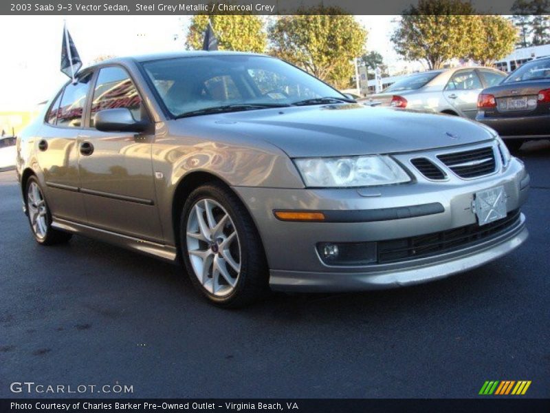 Steel Grey Metallic / Charcoal Grey 2003 Saab 9-3 Vector Sedan