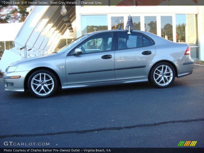 Steel Grey Metallic / Charcoal Grey 2003 Saab 9-3 Vector Sedan