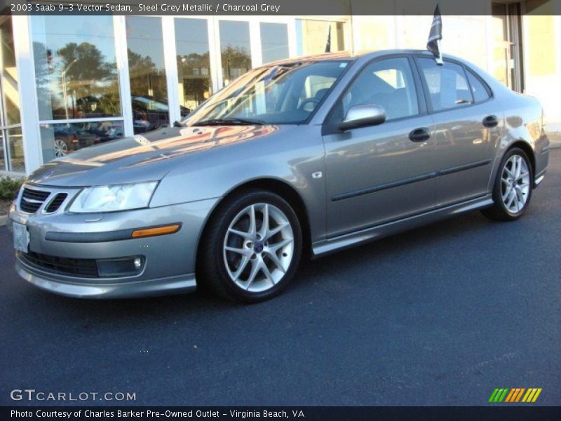 Steel Grey Metallic / Charcoal Grey 2003 Saab 9-3 Vector Sedan