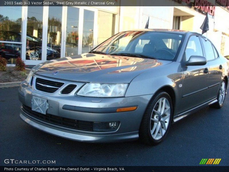 Steel Grey Metallic / Charcoal Grey 2003 Saab 9-3 Vector Sedan