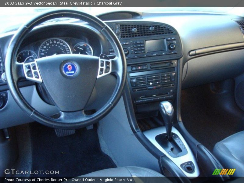 Steel Grey Metallic / Charcoal Grey 2003 Saab 9-3 Vector Sedan
