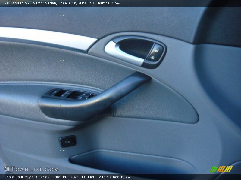 Steel Grey Metallic / Charcoal Grey 2003 Saab 9-3 Vector Sedan