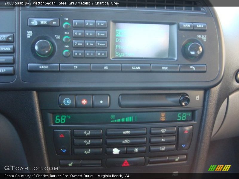 Steel Grey Metallic / Charcoal Grey 2003 Saab 9-3 Vector Sedan