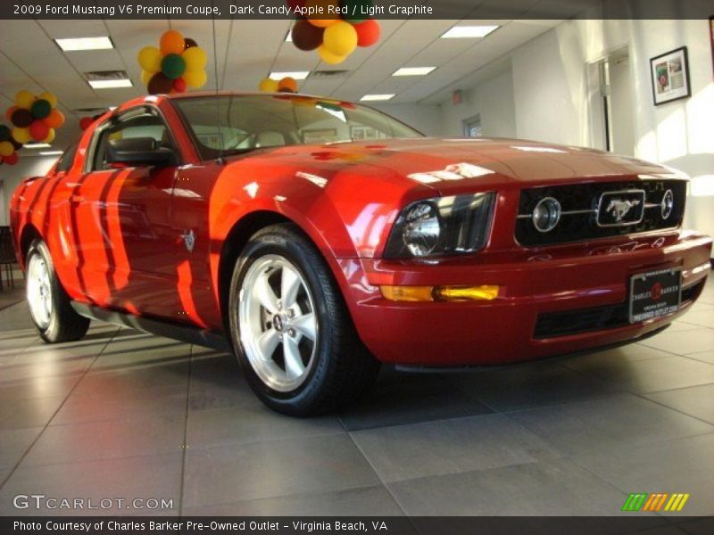 Dark Candy Apple Red / Light Graphite 2009 Ford Mustang V6 Premium Coupe