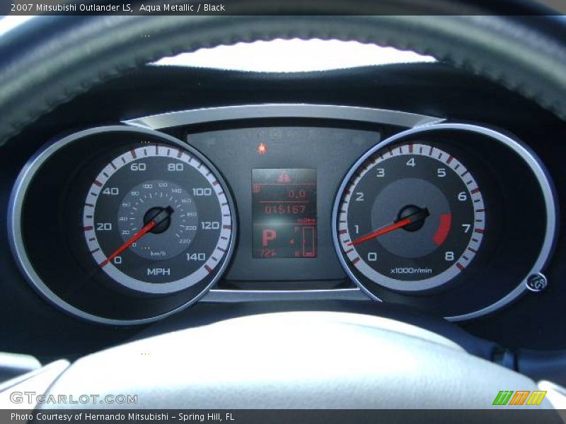 Aqua Metallic / Black 2007 Mitsubishi Outlander LS