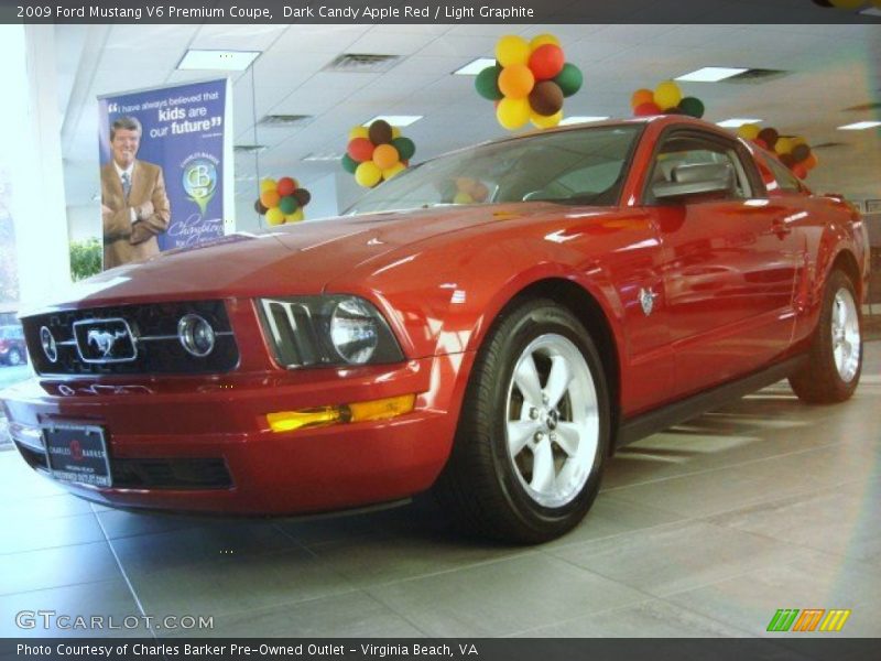 Dark Candy Apple Red / Light Graphite 2009 Ford Mustang V6 Premium Coupe