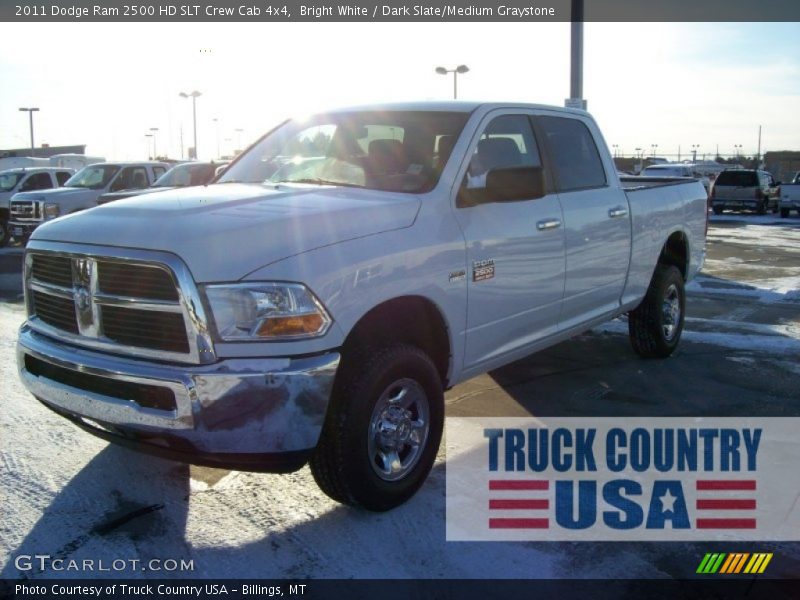 Bright White / Dark Slate/Medium Graystone 2011 Dodge Ram 2500 HD SLT Crew Cab 4x4