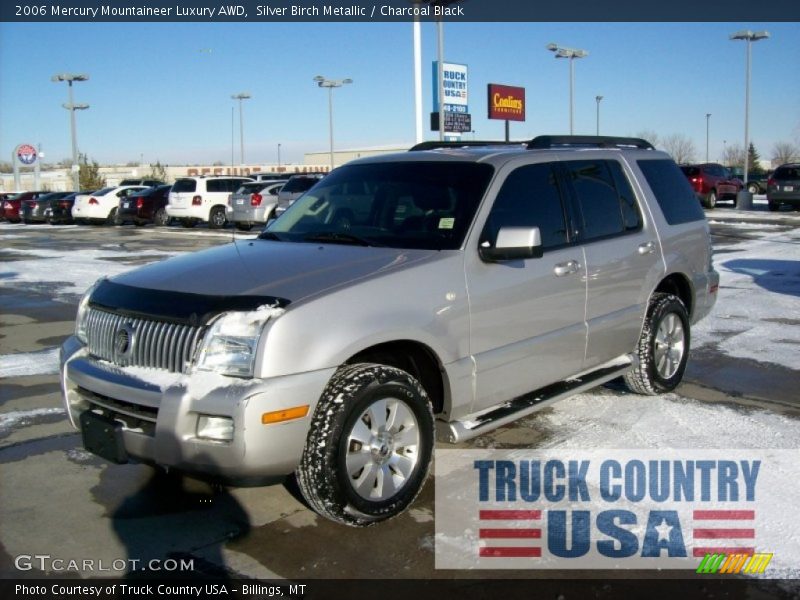 Silver Birch Metallic / Charcoal Black 2006 Mercury Mountaineer Luxury AWD