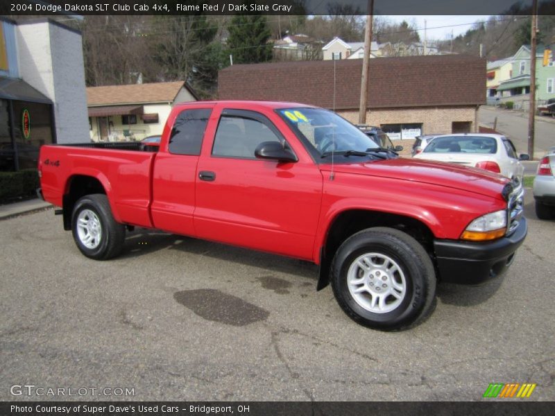Flame Red / Dark Slate Gray 2004 Dodge Dakota SLT Club Cab 4x4