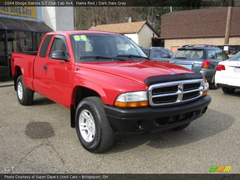 Flame Red / Dark Slate Gray 2004 Dodge Dakota SLT Club Cab 4x4