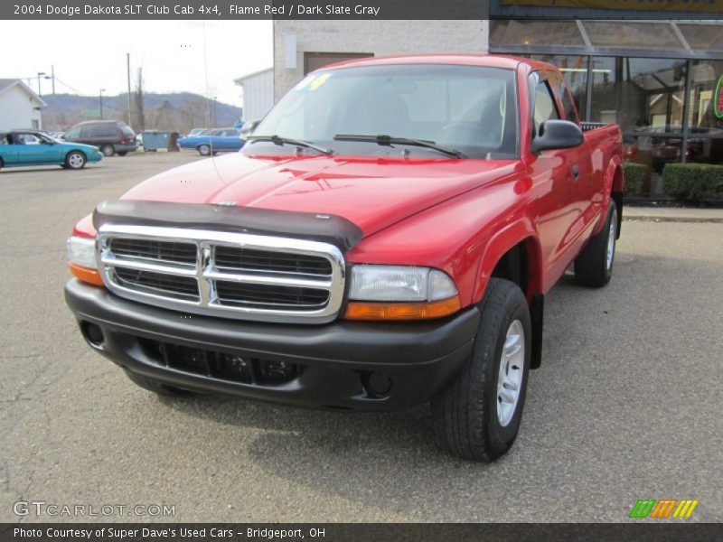 Flame Red / Dark Slate Gray 2004 Dodge Dakota SLT Club Cab 4x4