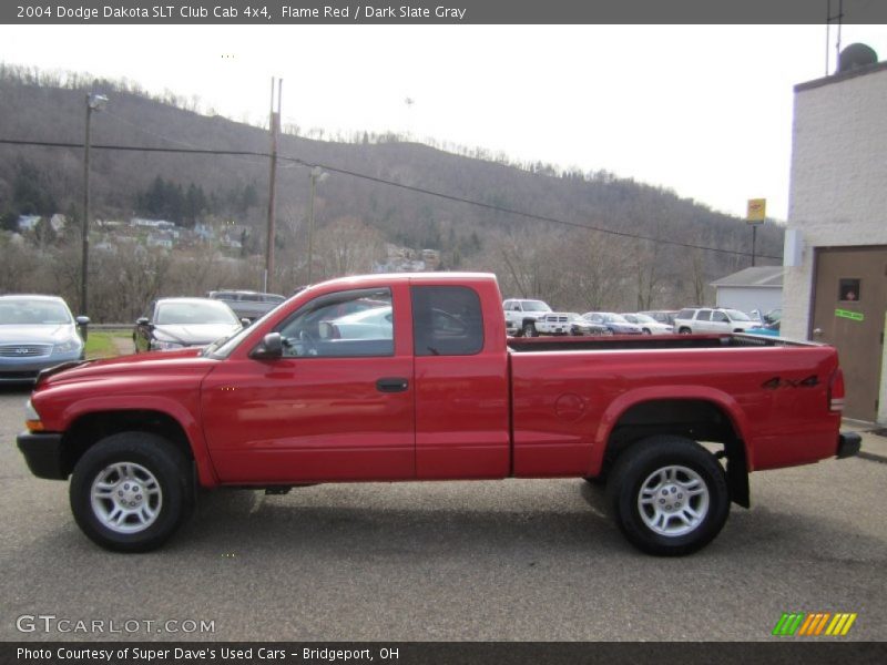 Flame Red / Dark Slate Gray 2004 Dodge Dakota SLT Club Cab 4x4