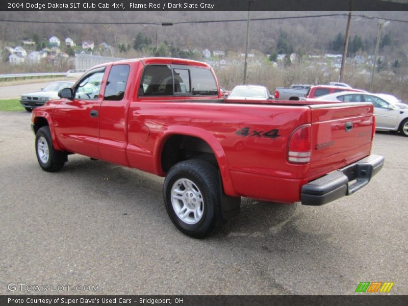 Flame Red / Dark Slate Gray 2004 Dodge Dakota SLT Club Cab 4x4