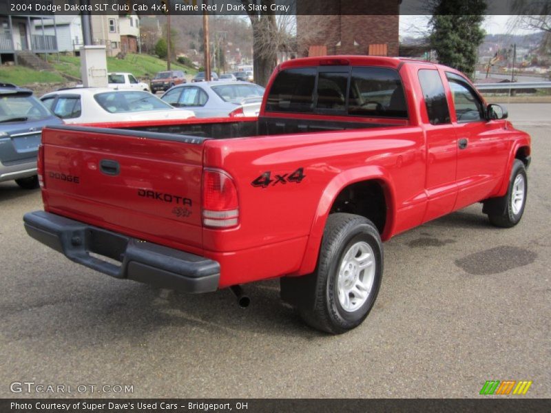 Flame Red / Dark Slate Gray 2004 Dodge Dakota SLT Club Cab 4x4