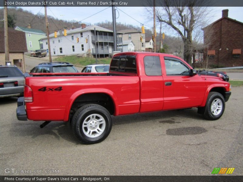 Flame Red / Dark Slate Gray 2004 Dodge Dakota SLT Club Cab 4x4