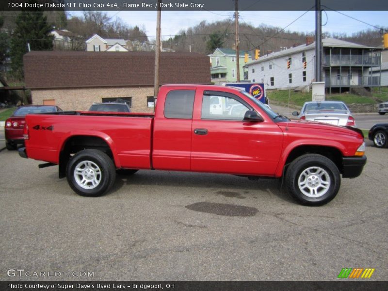 Flame Red / Dark Slate Gray 2004 Dodge Dakota SLT Club Cab 4x4