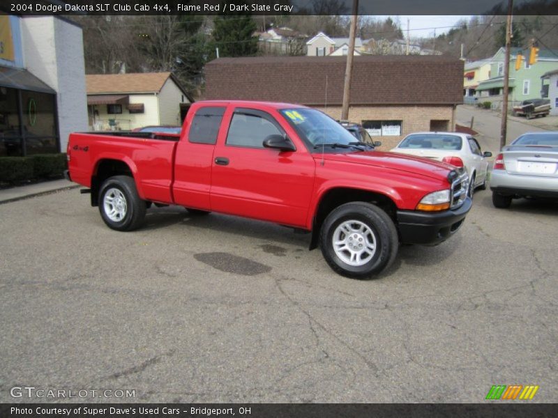 Flame Red / Dark Slate Gray 2004 Dodge Dakota SLT Club Cab 4x4