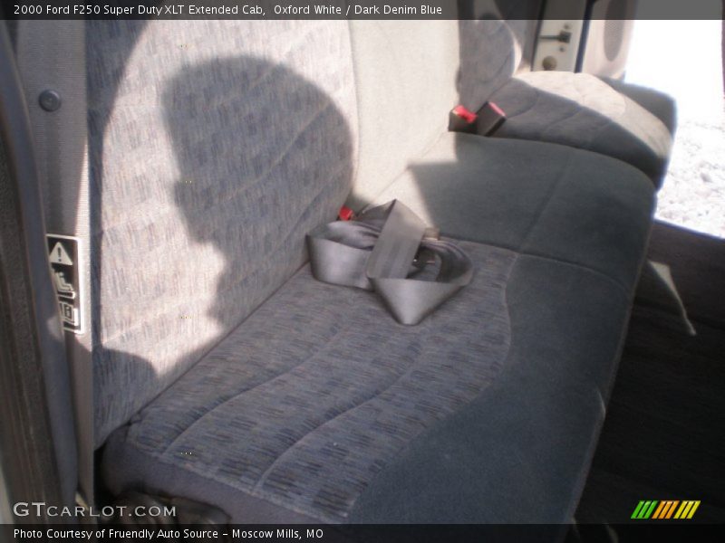 Oxford White / Dark Denim Blue 2000 Ford F250 Super Duty XLT Extended Cab