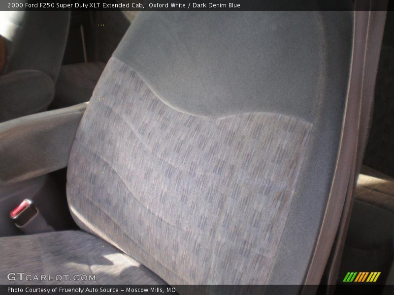 Oxford White / Dark Denim Blue 2000 Ford F250 Super Duty XLT Extended Cab