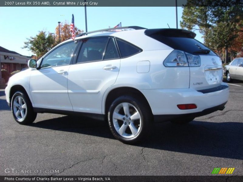 Crystal White / Light Gray 2007 Lexus RX 350 AWD