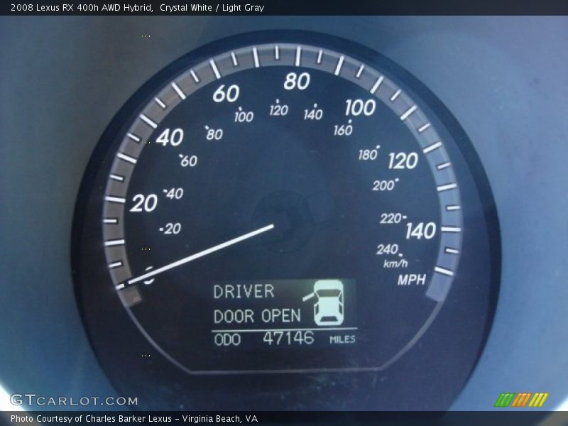 Crystal White / Light Gray 2008 Lexus RX 400h AWD Hybrid