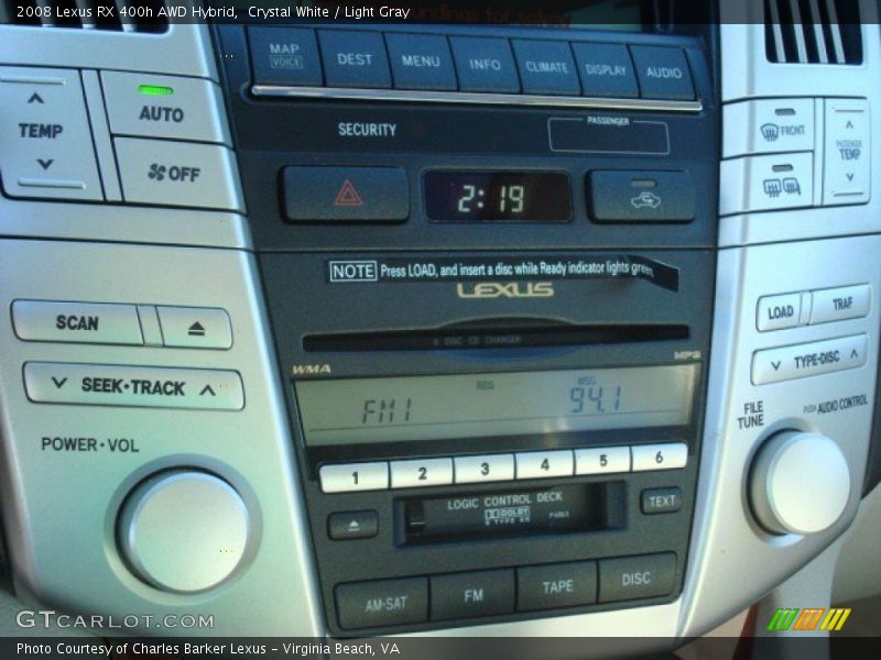 Crystal White / Light Gray 2008 Lexus RX 400h AWD Hybrid
