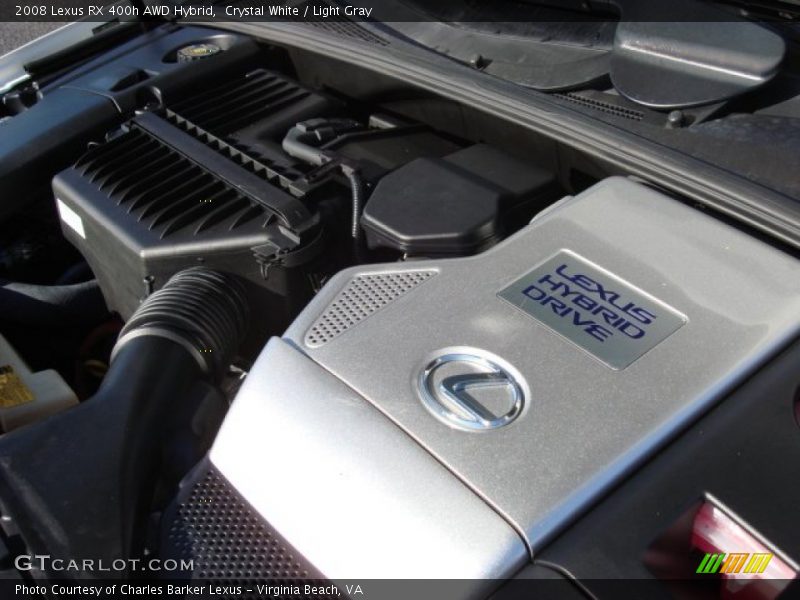 Crystal White / Light Gray 2008 Lexus RX 400h AWD Hybrid