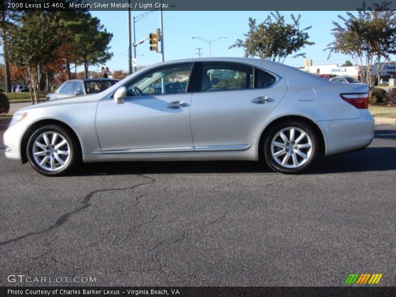 Mercury Silver Metallic / Light Gray 2008 Lexus LS 460